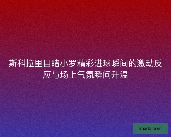 斯科拉里目睹小罗精彩进球瞬间的激动反应与场上气氛瞬间升温